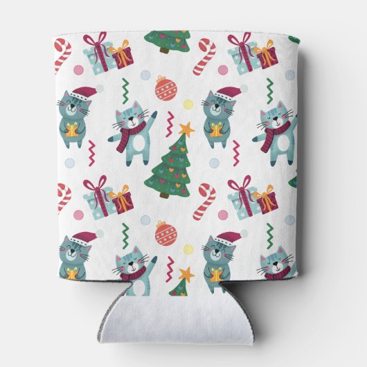 Rafraîchisseur Pour Canette Chats À Noël Motif Whimsical (Dos)