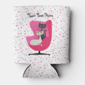 Rafraîchisseur Pour Canette Chats Blancs Blancs Blancs Blancs Pink Pois (Devant)