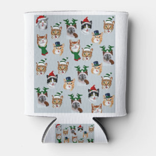 Rafraîchisseur Pour Canette Chats de Noël amusants, Chats Amusants Design