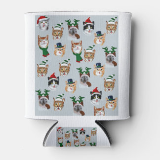 Rafraîchisseur Pour Canette Chats de Noël amusants, Chats Amusants Design