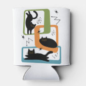 Rafraîchisseur Pour Canette Chats noirs du milieu du siècle (Dos)