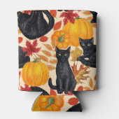 Rafraîchisseur Pour Canette Chats noirs et citrouilles (Dos)