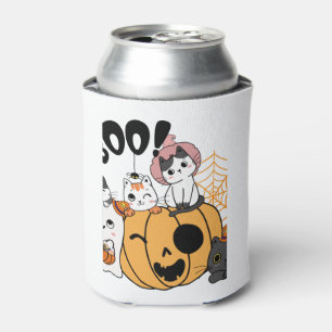 Rafraîchisseur Pour Canette Chats S'Amusant Sur Sticker Halloween