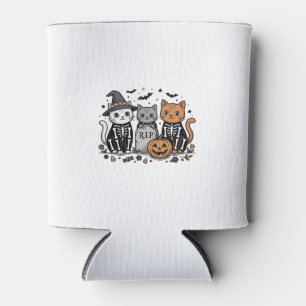 Rafraîchisseur Pour Canette Chats squelette mignons gravure vintage Halloween