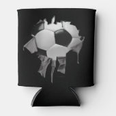 Rafraîchisseur Pour Canette Chauffeur noir de soccer déchiré (Devant)