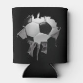 Rafraîchisseur Pour Canette Chauffeur noir de soccer déchiré (Dos)