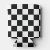 Rafraîchisseur Pour Canette Checkerboard pattern black and white (Dos)
