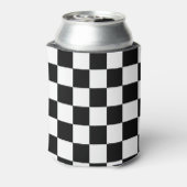 Rafraîchisseur Pour Canette Checkerboard pattern black and white (Can Dos)