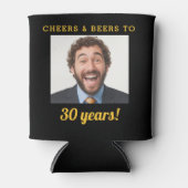 Rafraîchisseur Pour Canette Cheers & Bières 30 Anniversaire Photo Keepsaké (Devant)