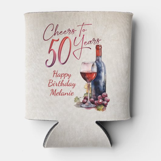 Rafraîchisseur Pour Canette Cheers Wine 50e anniversaire (Devant)