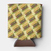 Rafraîchisseur Pour Canette Cheeseburger de nuit rétro Imprimer BBQ Party (Devant)