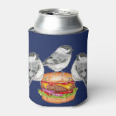 Rafraîchisseur Pour Canette Cheeseburger Oiseau noir cerné (Can devant)
