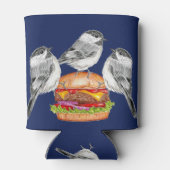 Rafraîchisseur Pour Canette Cheeseburger Oiseau noir cerné (Dos)