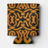 Rafraîchisseur Pour Canette Cheesy Noodle Doodle Art Mirrored Image Pattern (Devant)