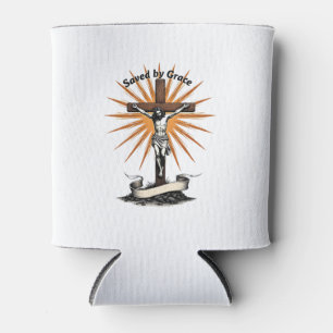 Rafraîchisseur Pour Canette Chemise chrétienne gravure vintage croix Jésus