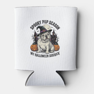 Rafraîchisseur Pour Canette Chemise de Bulldog Halloween Sorcière Mignonne Gra
