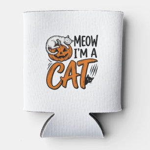 Rafraîchisseur Pour Canette Chemise de typographie de citrouille de chat drôle