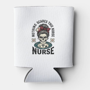 Rafraîchisseur Pour Canette Chemise d'infirmière Halloween Graphique de crâne