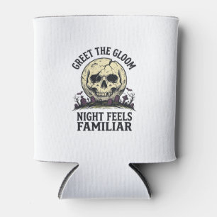 Rafraîchisseur Pour Canette Chemise graphique de crâne de lune effrayante Hall