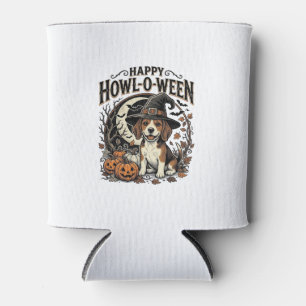 Rafraîchisseur Pour Canette Chemise Halloween Chapeau De Sorcière Beagle Joyeu