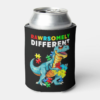 Rafraîchisseur Pour Canette Chemise Rawrsomement Différent Dinosaur Dino Autis