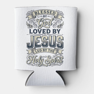 Rafraîchisseur Pour Canette Chemise Vintage Esprit Saint Jésus Bénis par Dieu
