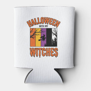 Rafraîchisseur Pour Canette Chemise Vintage Halloween Sorcières Balai de Sorci