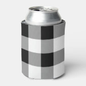 Rafraîchisseur Pour Canette Chèque de bison noir et blanc (Can devant)