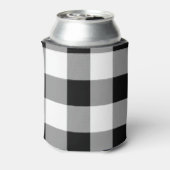 Rafraîchisseur Pour Canette Chèque de bison noir et blanc (Can Dos)