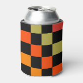 Rafraîchisseur Pour Canette Chèques classiques rétro en tableau noir orange (Can devant)