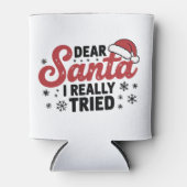 Rafraîchisseur Pour Canette Cher Père Noël, J'Ai Vraiment Essayé Noël Famille (Devant)