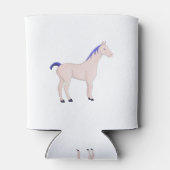 Rafraîchisseur Pour Canette Cheval avec un Mane Bleu (Dos)