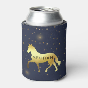 Rafraîchisseur Pour Canette cheval d'or étoiles équestre Monogramme