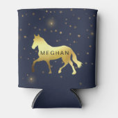 Rafraîchisseur Pour Canette cheval d'or étoiles équestre Monogramme (Devant)