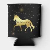 Rafraîchisseur Pour Canette cheval d'or étoiles équestre Monogramme (Devant)