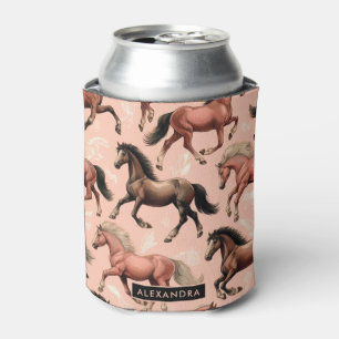 Rafraîchisseur Pour Canette Cheval mignon rose sans joint