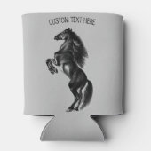 Rafraîchisseur Pour Canette Cheval sauvage droit peut se refroidir avec texte (Dos)