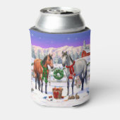 Rafraîchisseur Pour Canette Chevaux de Noël en neige (Can Dos)