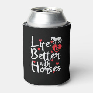 Rafraîchisseur Pour Canette Chevaux "Life is Better with Horses"
