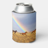 Rafraîchisseur Pour Canette Chevaux Sauvages Courant Avec Arc-En-Ciel (Can Dos)