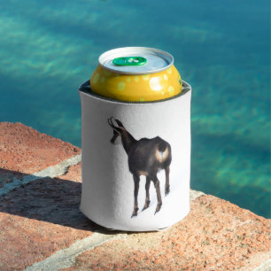 Rafraîchisseur Pour Canette Chèvre montagneuse minimaliste chamois alpin sur n