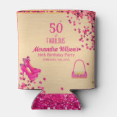 Rafraîchisseur Pour Canette Chic 50& Fabuleux talons hauts Or Hot rose Parties (Dos)