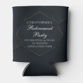 Rafraîchisseur Pour Canette Chic Black Gold Custom Retirement Party (Devant)