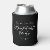 Rafraîchisseur Pour Canette Chic Black White Bachelorette Party Personalized (Can devant)