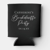 Rafraîchisseur Pour Canette Chic Black White Bachelorette Party Personalized (Devant)