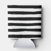 Rafraîchisseur Pour Canette Chic Black & White Stripes Bachelorette Rose (Dos)