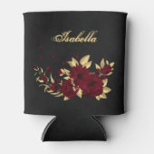 Rafraîchisseur Pour Canette Chic bordeaux et or noir (Devant)