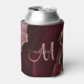 Rafraîchisseur Pour Canette Chic Bourgogne Or Parties scintillant Agate Person (Can devant)