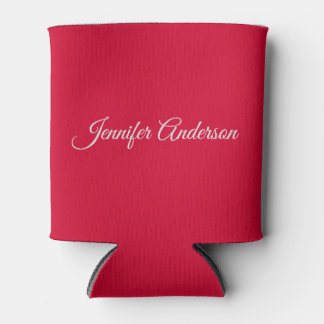 Rafraîchisseur Pour Canette Chic Calligraphie Élégant Cerisier Rouge Personnal