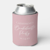 Rafraîchisseur Pour Canette Chic Dusty Rose Pink Bachelorette Party Custom (Can devant)